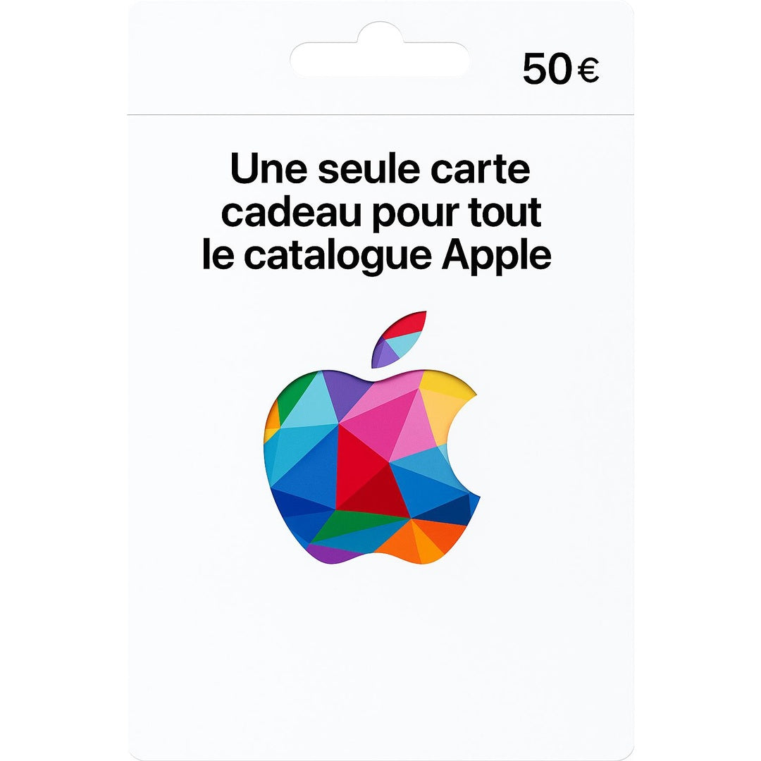 Carte Cadeau Apple 50 EURO Physique