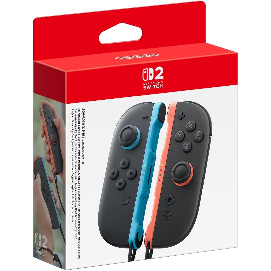 Paire de manettes Nintendo Switch 2 Joy-Con 2 gauche et droite Bleu clair et Rouge clair