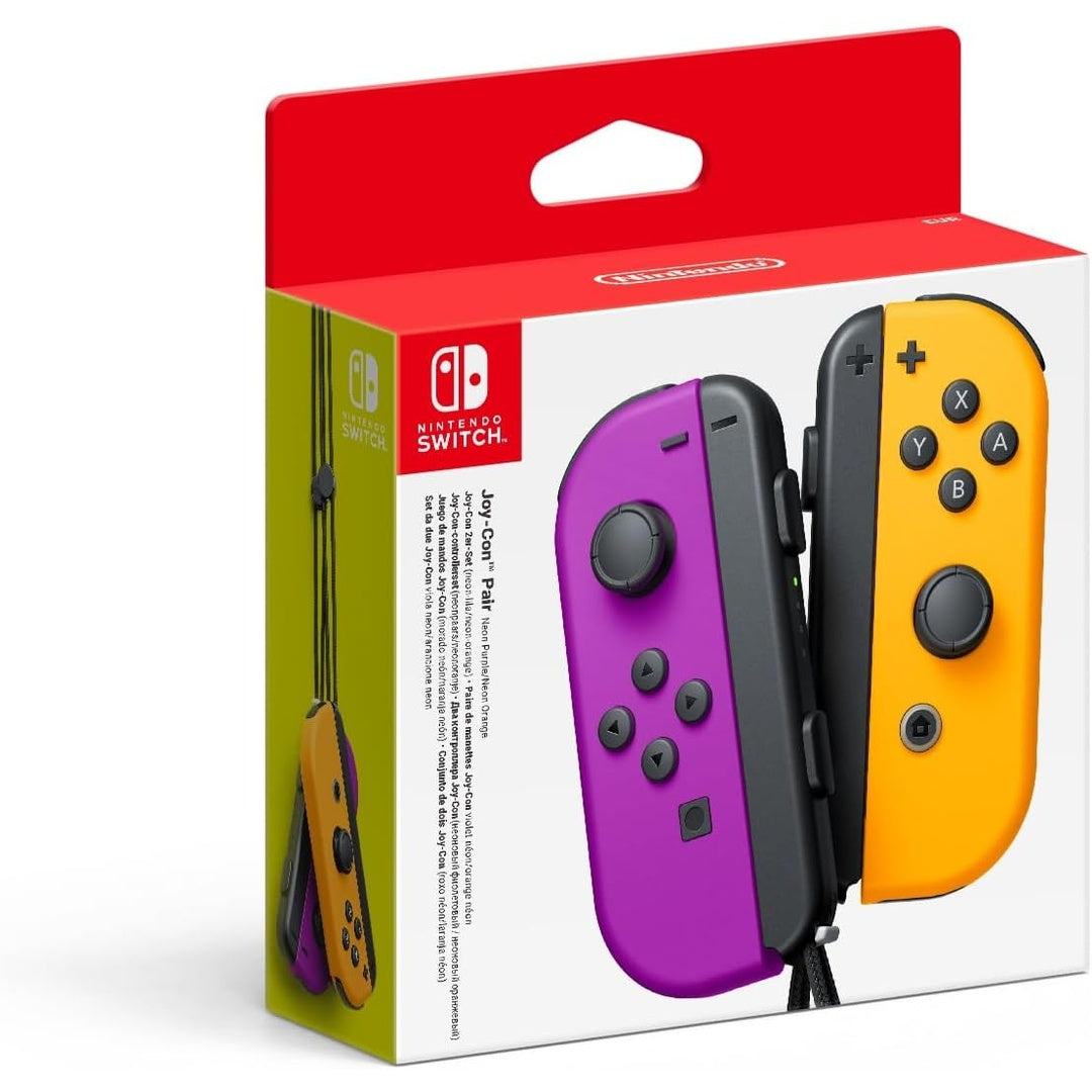 Paire de manettes Joy-Con Nintendo Switch violet neon et orange