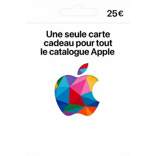 Carte Cadeau Apple 25 EURO Physique