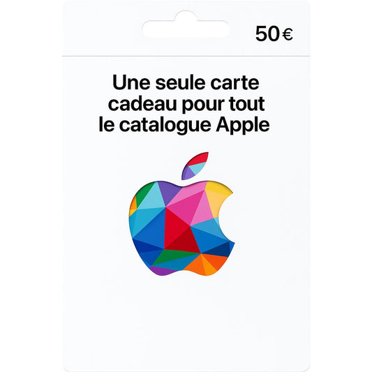 Carte Cadeau Apple 50 EURO Physique