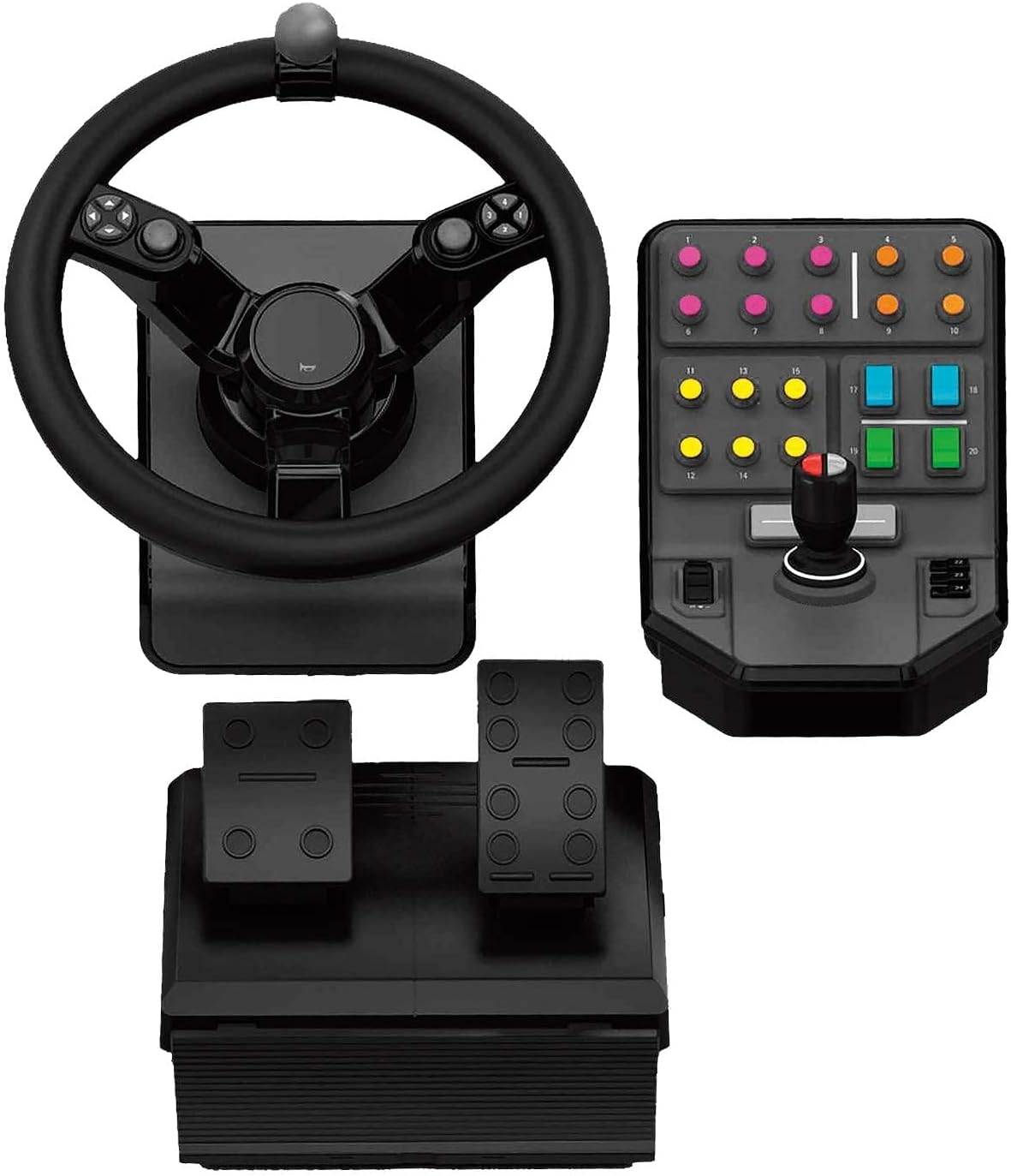 Logitech Heavy Equipment Bundle Volant + pédales Analogique/Numérique PC