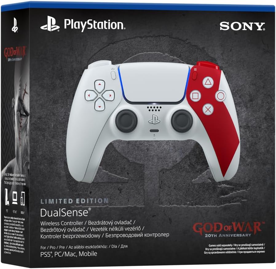Manette PS5 DualSense God of War Edition limitée 20e anniversaire