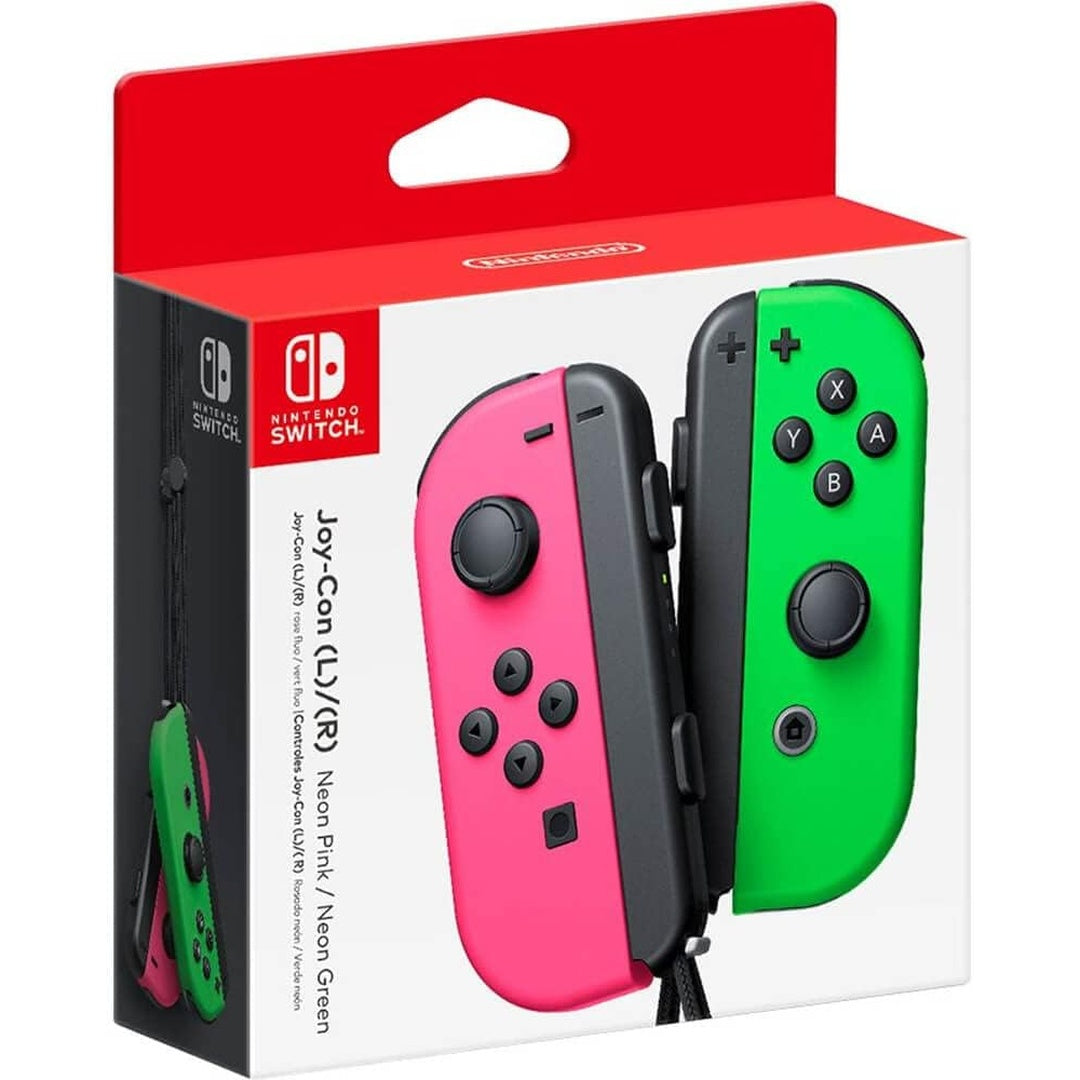 Paire de manettes Joy-Con Nintendo Switch Vert Neon et Rose Neon