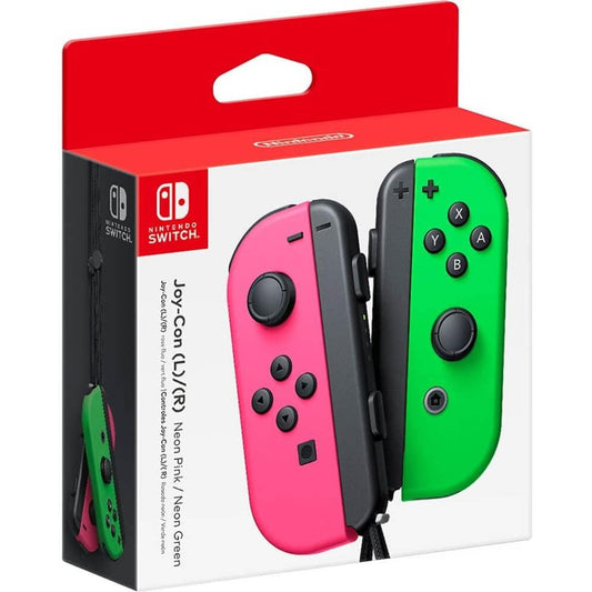 Paire de manettes Joy-Con Nintendo Switch Vert Neon et Rose Neon