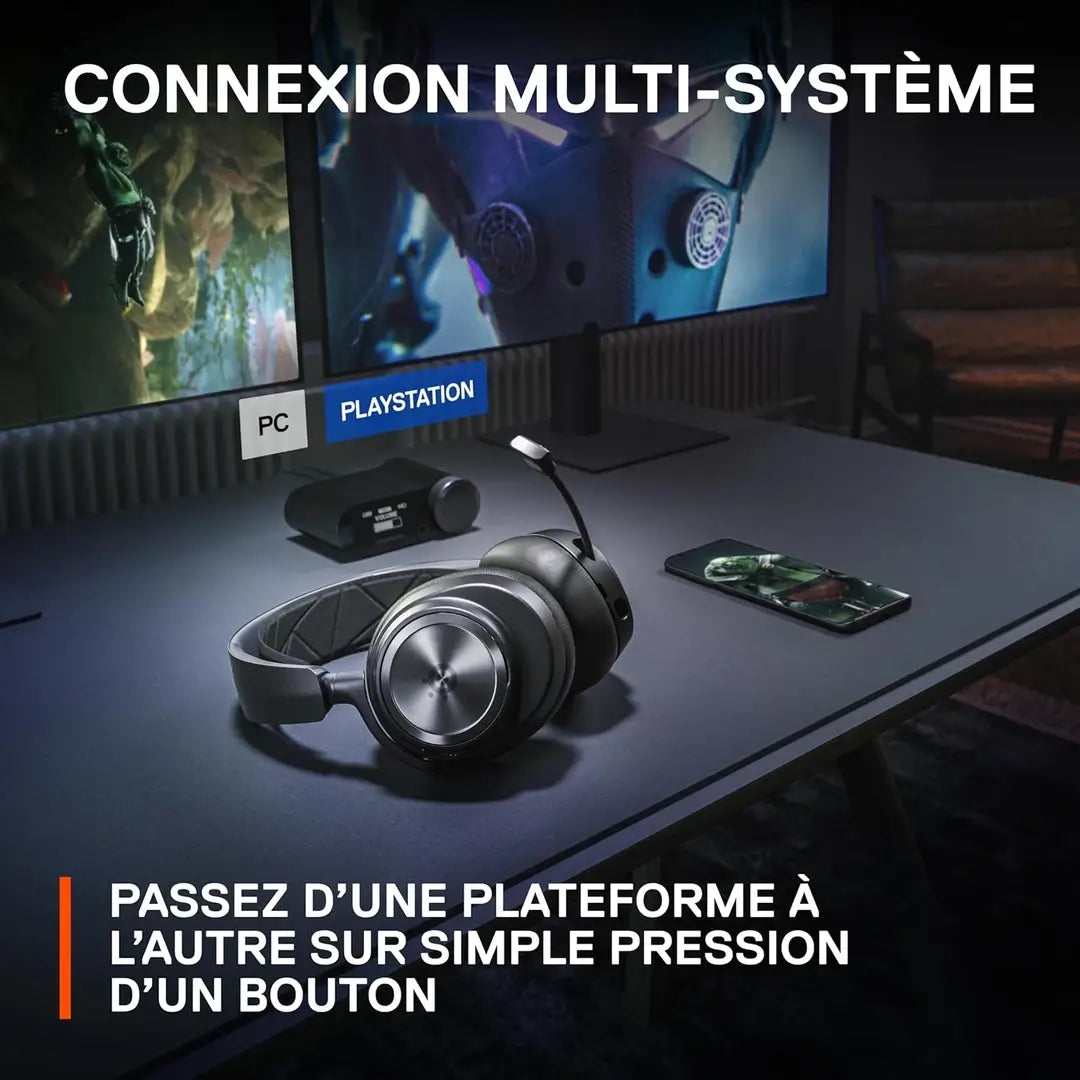 Casque  SteelSeries Arctis Nova Pro Wireless Pour PS5 PS4 Switch et PC