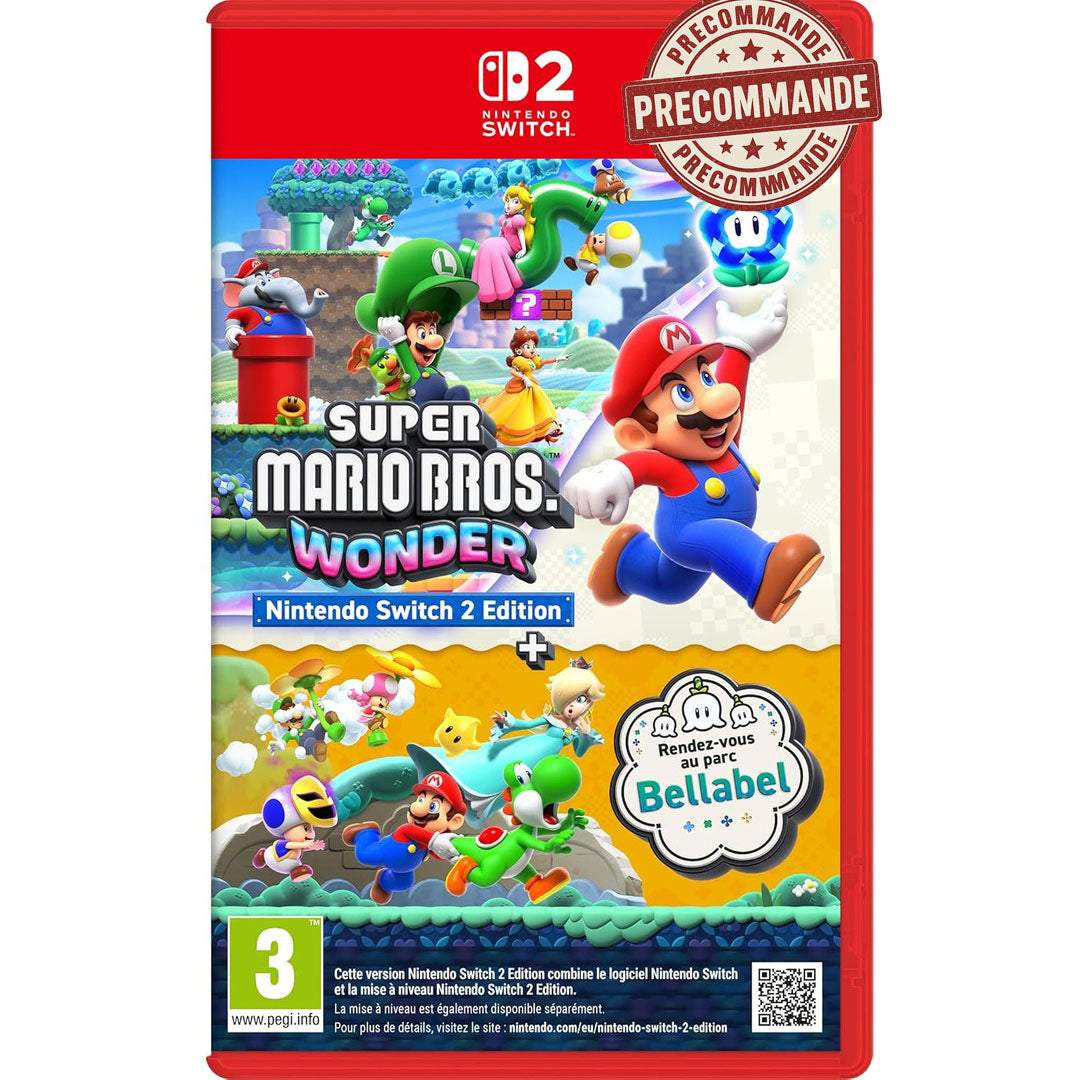 Super Mario Bros Wonder Edition Nintendo Switch 2 + Rendez-vous au parc Bellabel